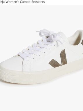 Veja Leather Campos Extra White with Khaki Women’s size 9